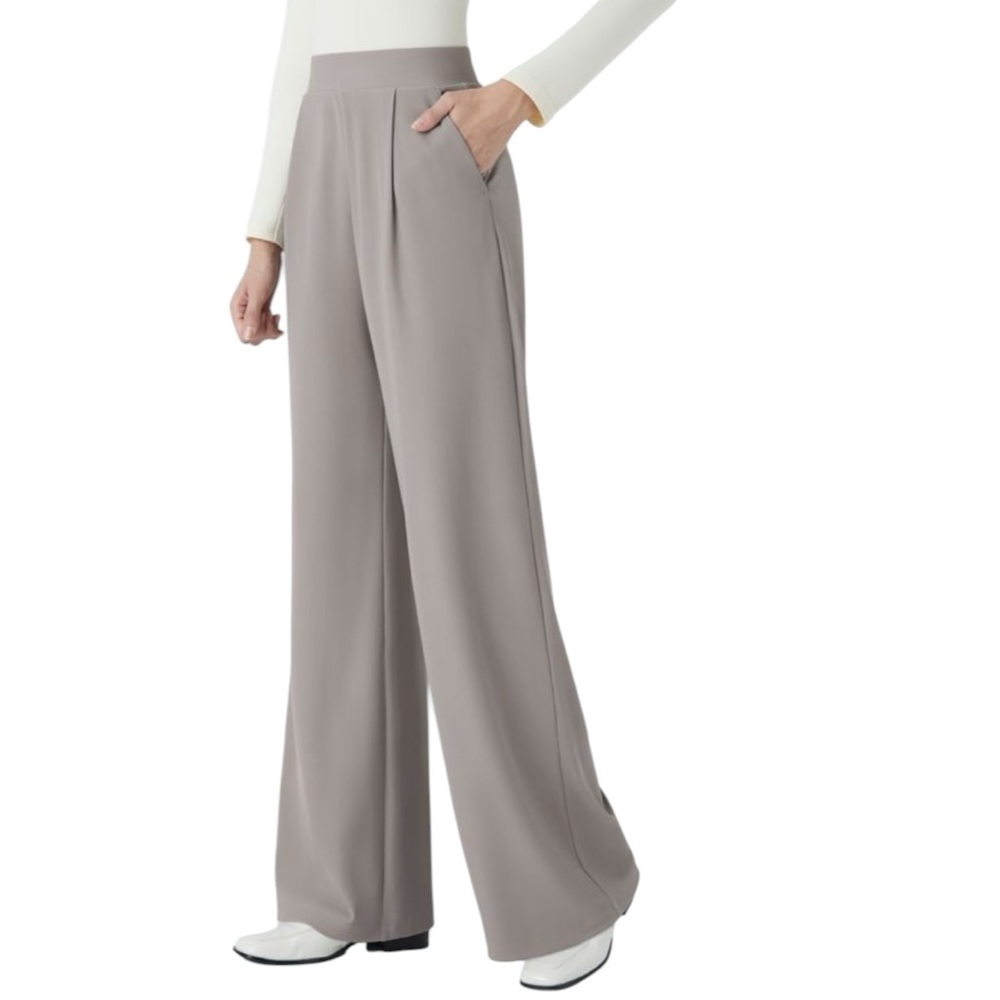 Halara Flex High Waisted Body Sculpt Waist-Slimming Wide Leg Micro Waffle Pants